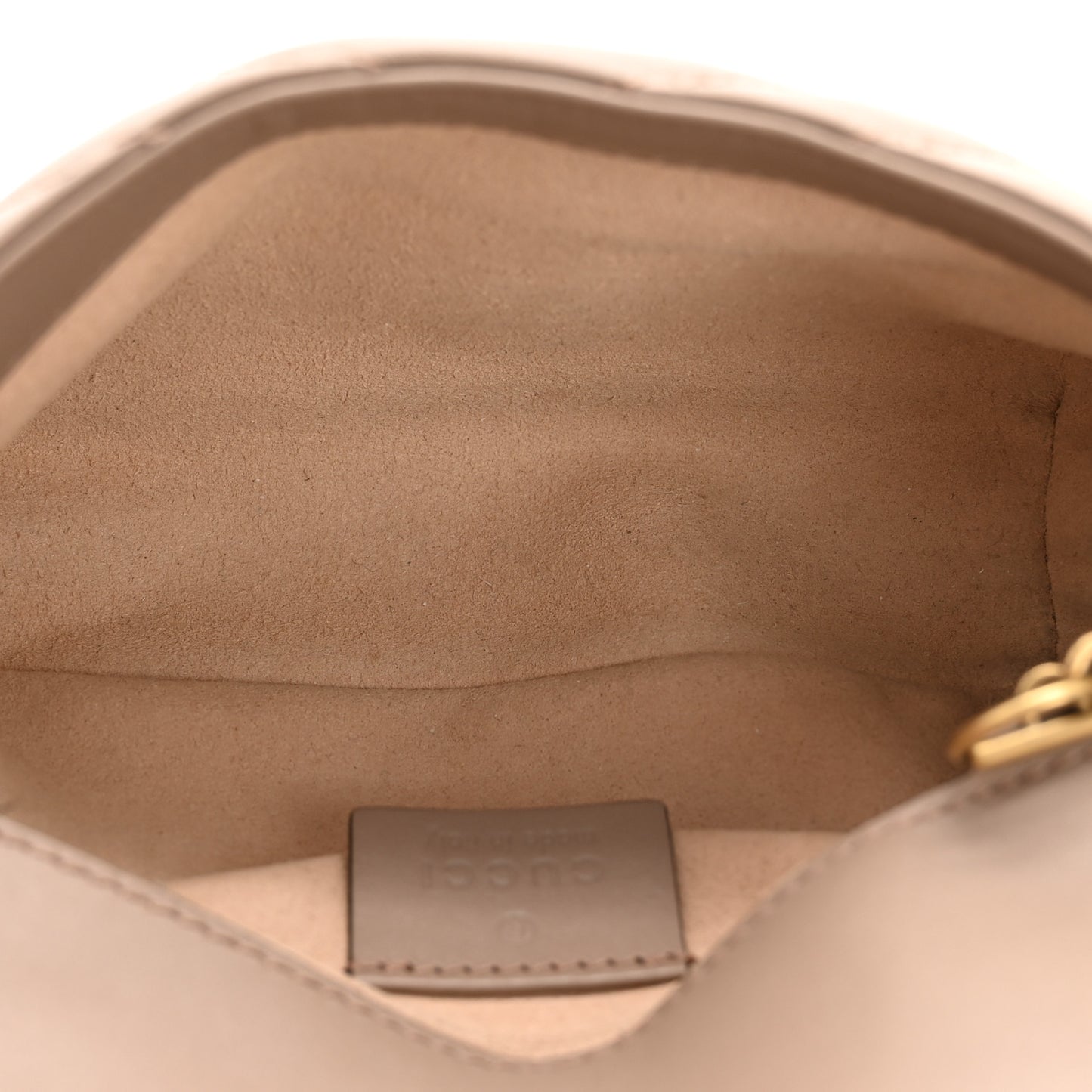 Calfskin Matelasse Super Mini GG Marmont Shoulder Bag Porcelain Rose