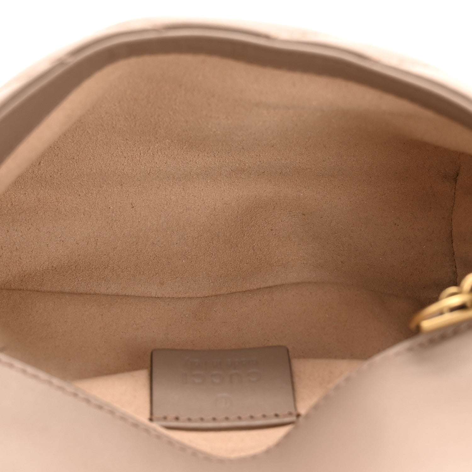 Gucci Calfskin Matelasse Super Mini GG Marmont Shoulder Bag Porcelain Rose 5 of 14