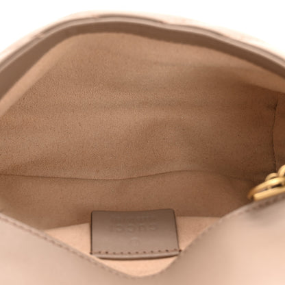 Gucci Calfskin Matelasse Super Mini GG Marmont Shoulder Bag Porcelain Rose 5 of 14