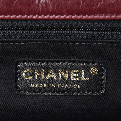 Chanel Glazed Calfskin Castle Rock Large Flap Burgundy 6 of 15