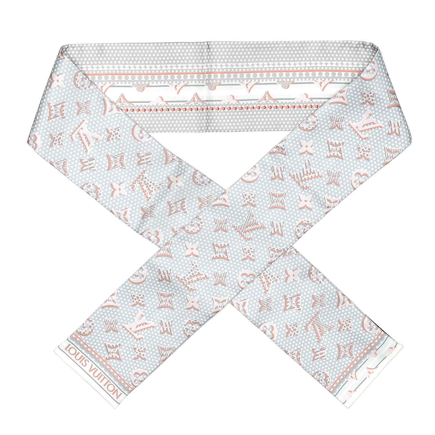 Louis Vuitton Silk Monodots Bandeau Light Blue 1 of 6