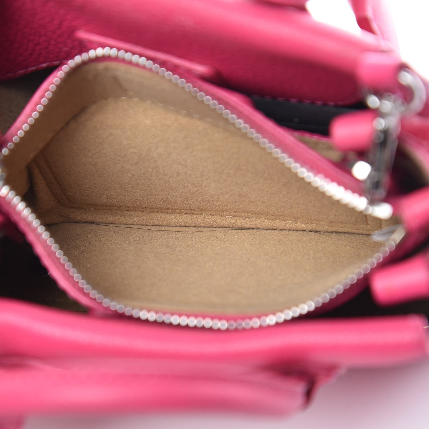 MCM Grained Calfskin X-Mini Milla Tote Beetroot Pink 5 of 14