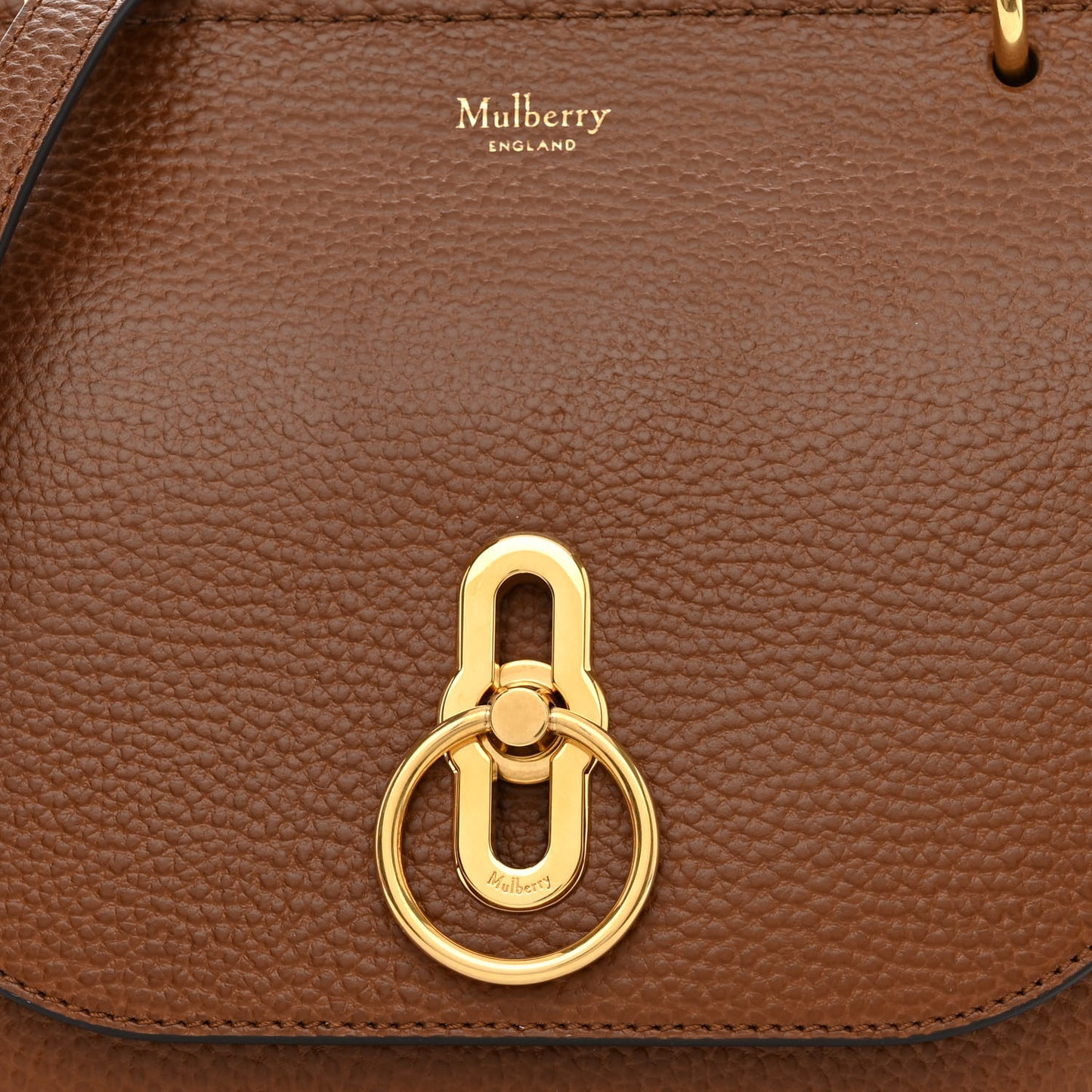 Small Classic Grain Calfskin Small Amberley Satchel Oak