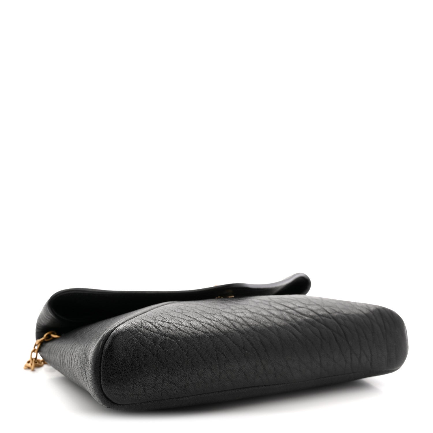 Saint Laurent Supple Lambskin Small Cassandre Chain Pouch Black 4 of 10