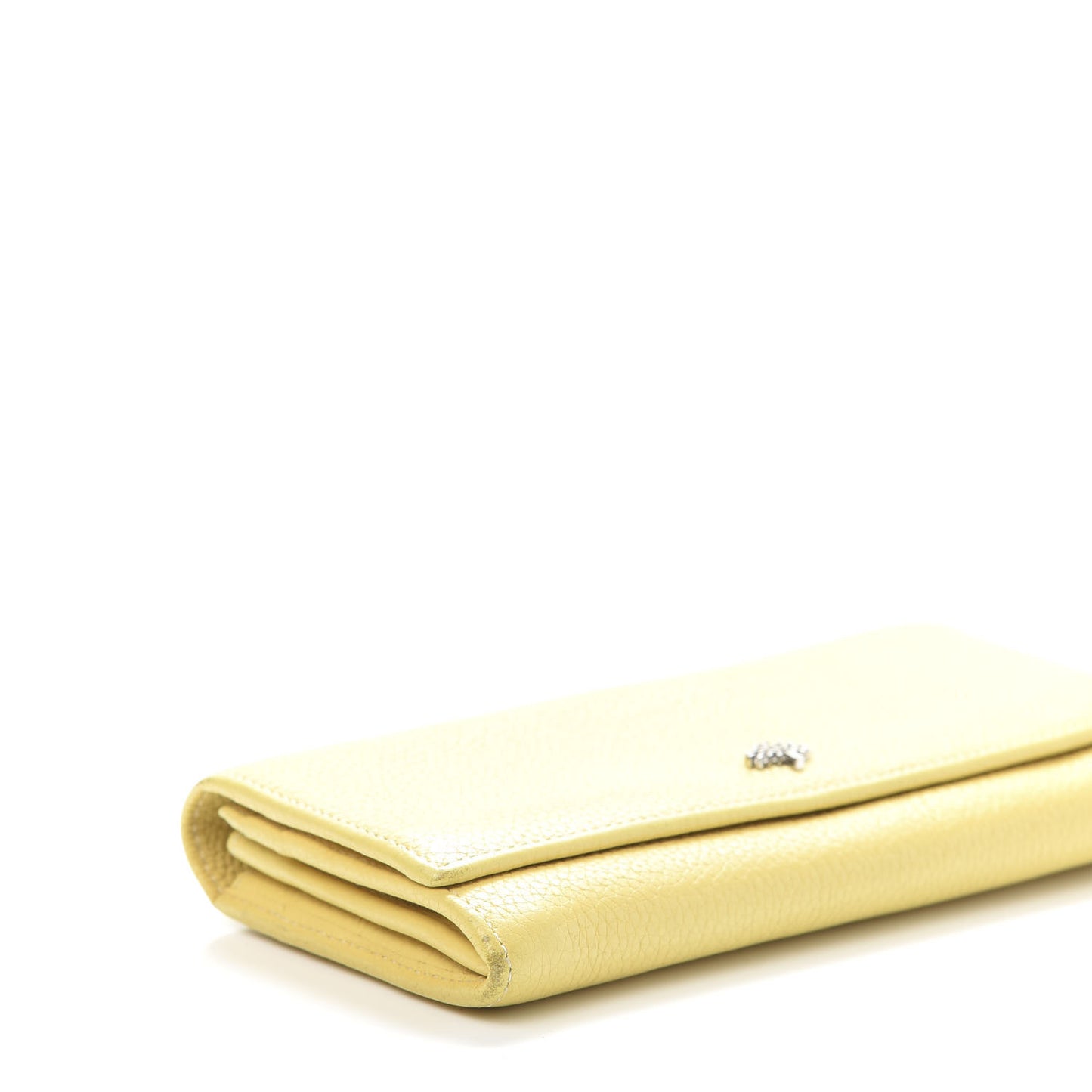 Soft Large Grain Calfskin Eliza Continental Wallet Camomile