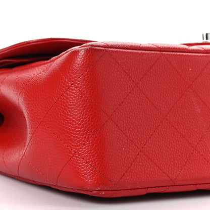 Chanel Caviar Quilted Jumbo Double Flap Red 8 of 13
