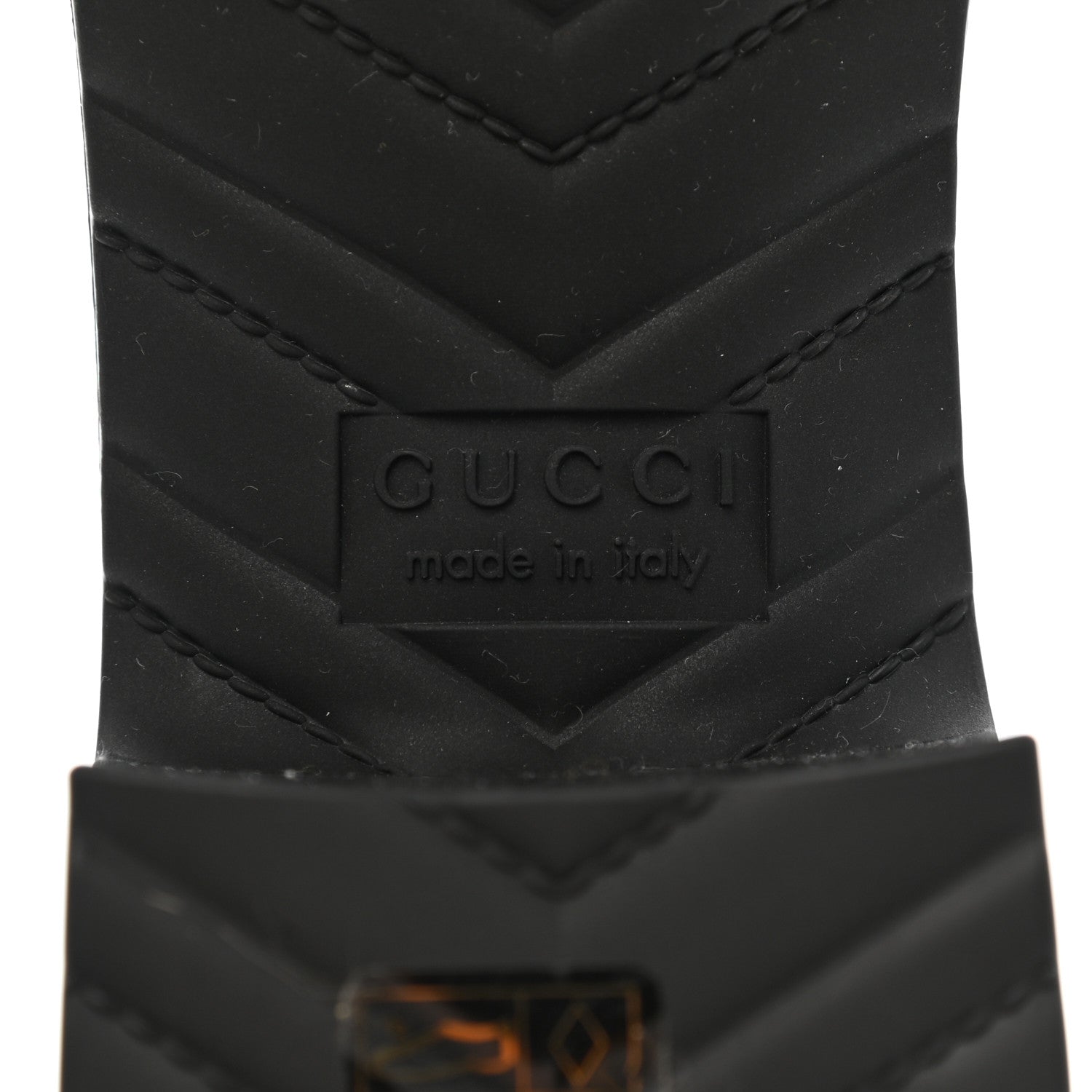 Gucci Rubber Gucci Logo Womens Platform 20/60mm Slide Sandals 39 Black 8 of 9