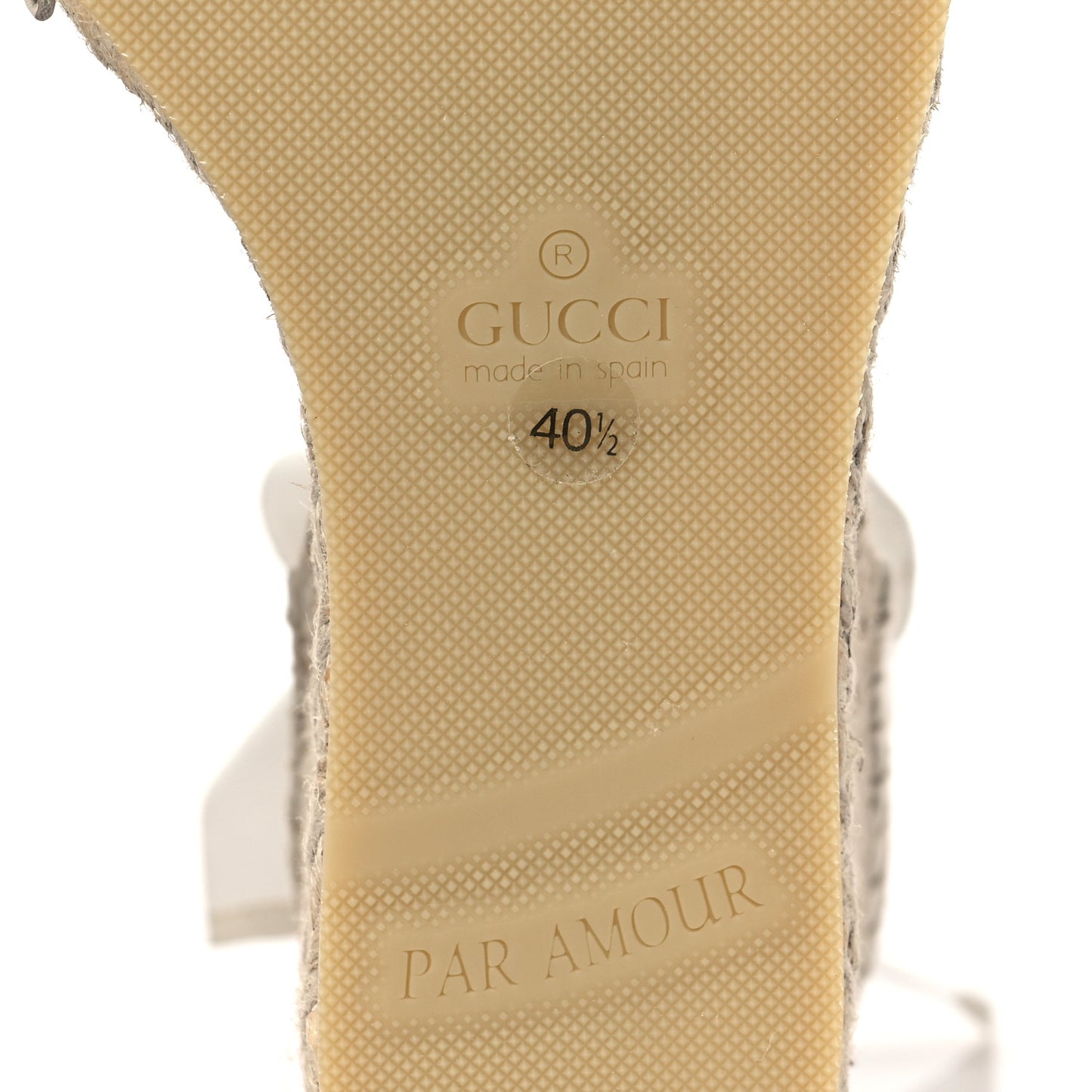 Linen Psychedelic Mini GG Monogram Ankle Wrap Platform Espadrille Wedge Sandals 40.5 Multicolor Mystic White