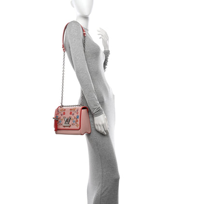 Louis Vuitton Epi Flower Twist Shoulder Bag MM Rose Ballerine 2 of 10