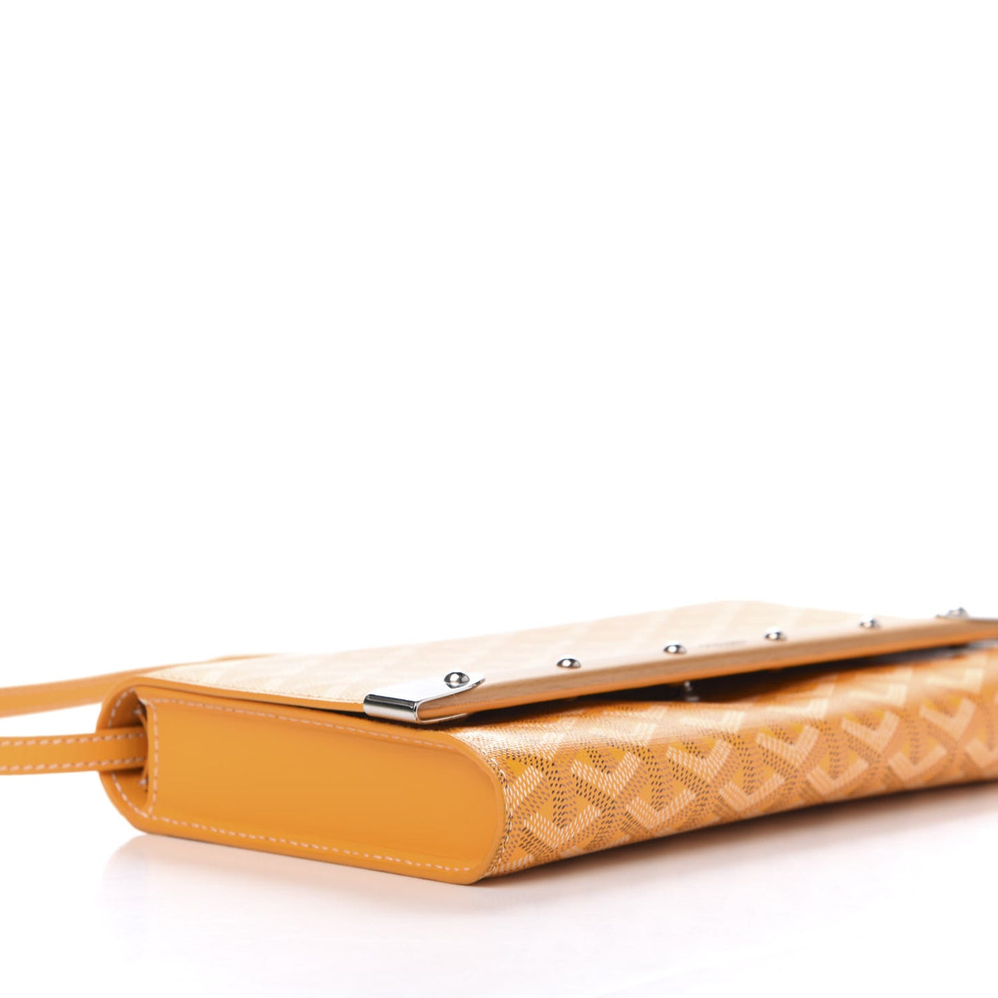 Goyardine Monte Carlo Bois Clutch With Strap Yellow