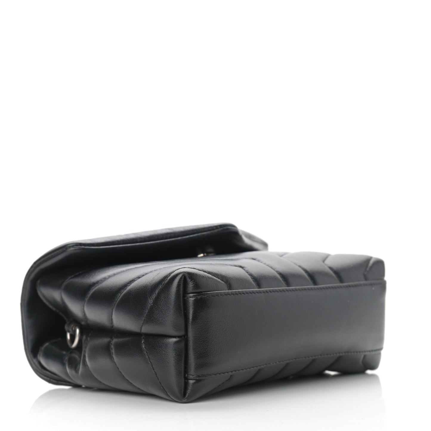 Calfskin Y Quilted Monogram Toy Loulou Crossbody Bag Black