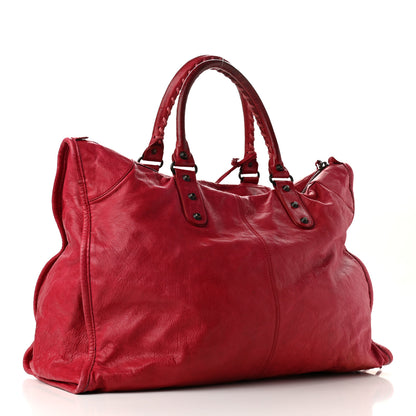 Balenciaga Agneau Classic Hardware Weekender Rouge Coquelicot 3 of 13