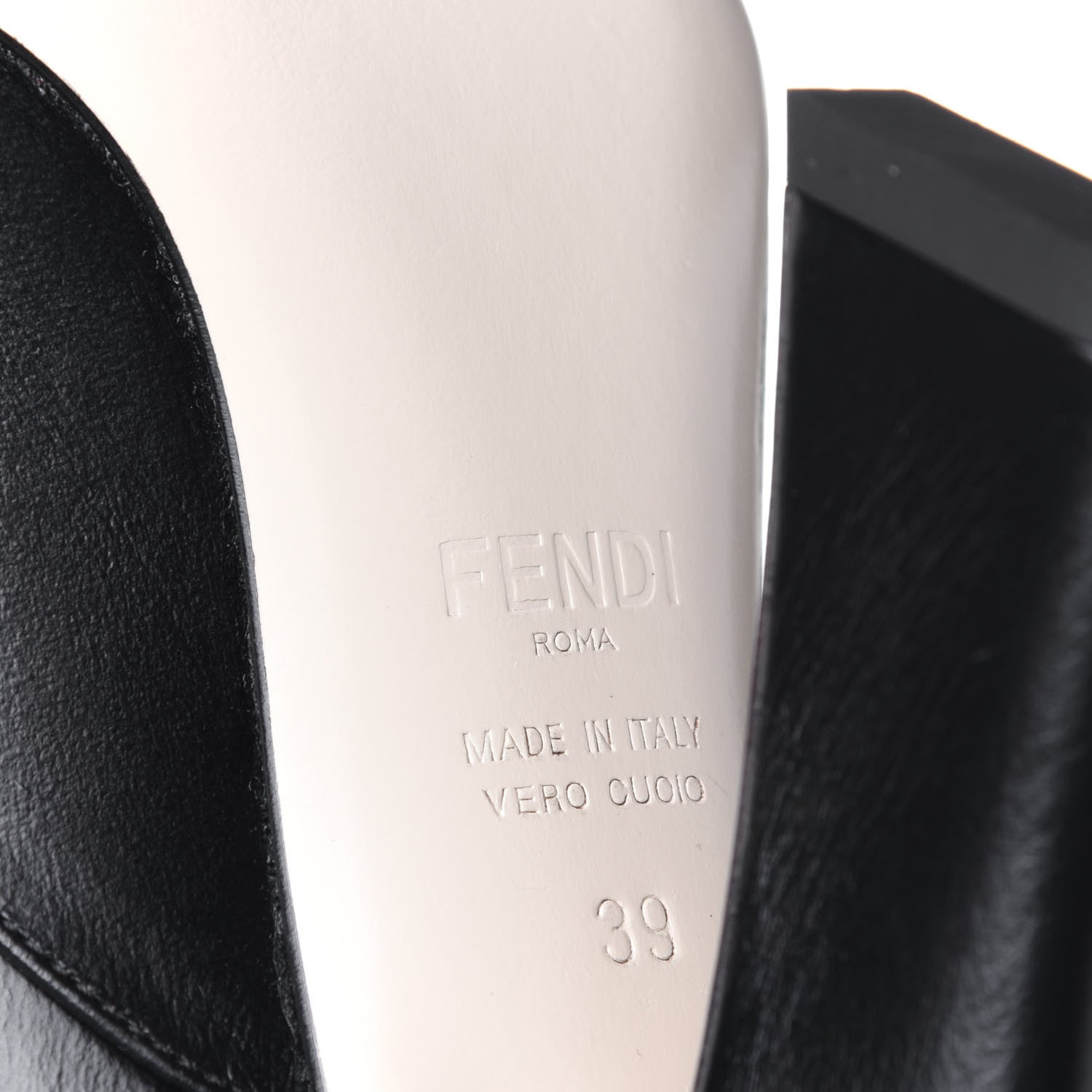 Fendi Vitello Karligraphy Embossed FFreedom Knee High Boots 39 Black 8 of 9