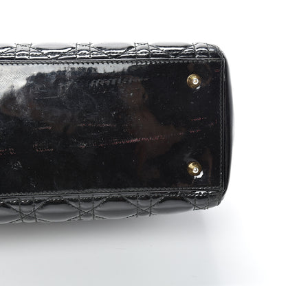 Christian Dior Patent Cannage Medium Lady Dior Black 12 of 18