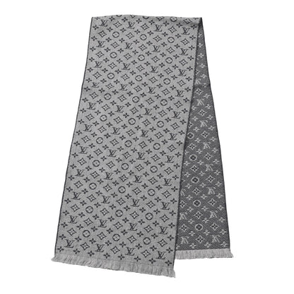 Louis Vuitton Wool Monogram Classic Scarf Grey 2 of 3