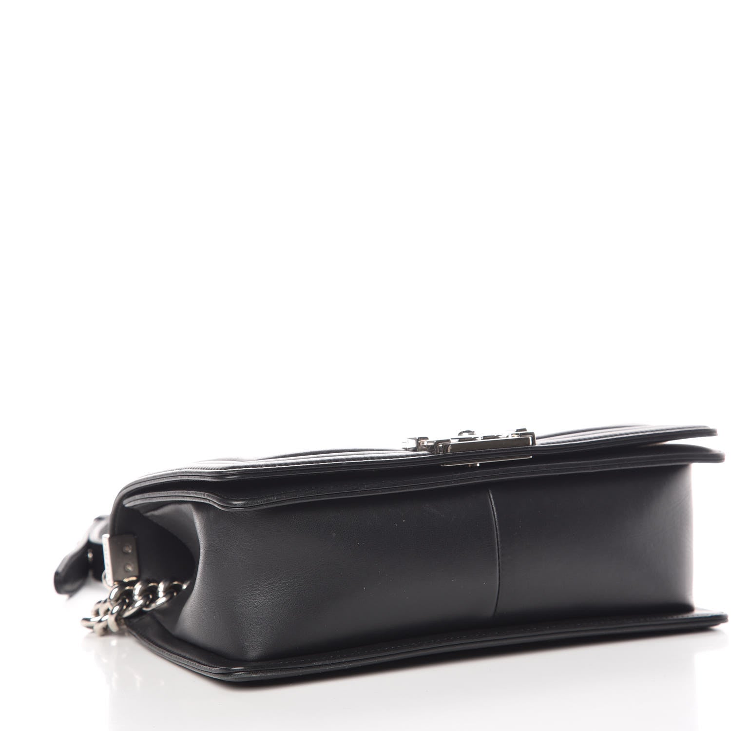 Chanel Calfskin Chevron Quilted Medium Boy Flap Black 4 of 12