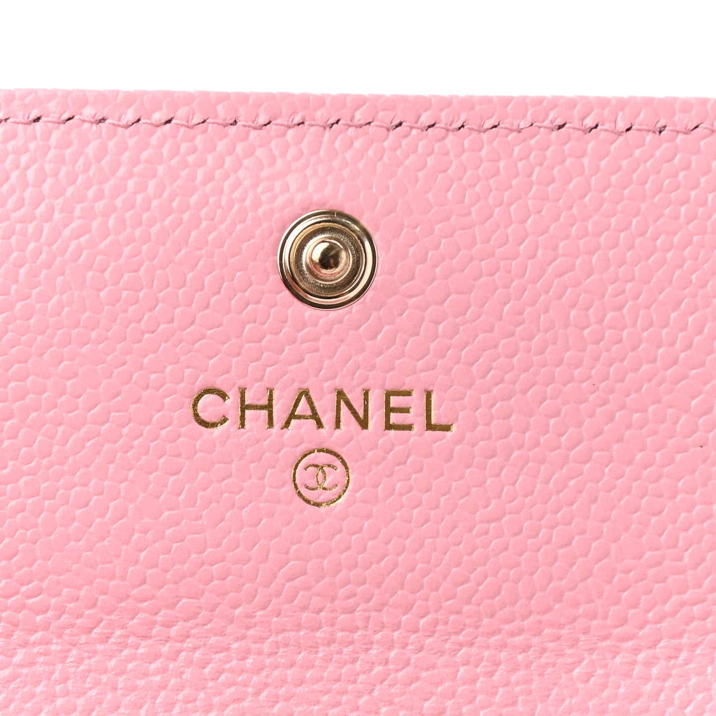 Caviar Quilted Multi Chain CC Flap Card Holder Pink