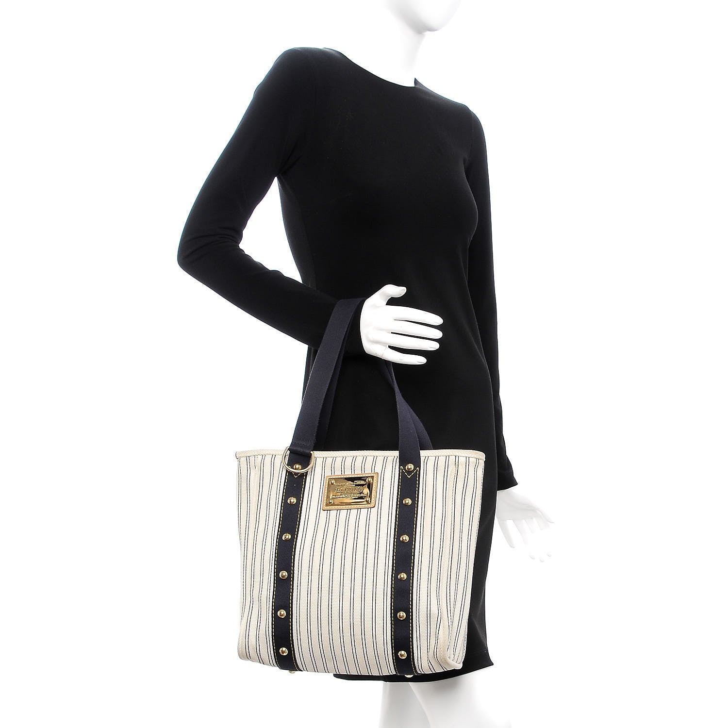 Louis Vuitton Toile Antigua Cabas MM White 2 of 12