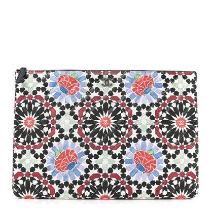 Chanel Glazed Lambskin Quilted Large Paris Dubai Cosmetic Case Multicolor 1 of 12