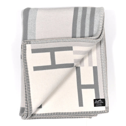 Hermes Wool Cashmere Ithaque Blanket Gris Perle 2 of 3
