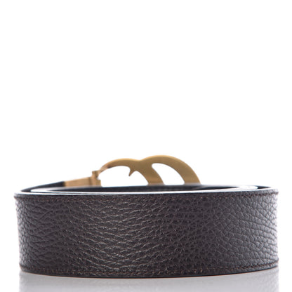 Gucci Calfskin Double G Reversible 37mm Belt 90 36 Black Cocoa 3 of 17