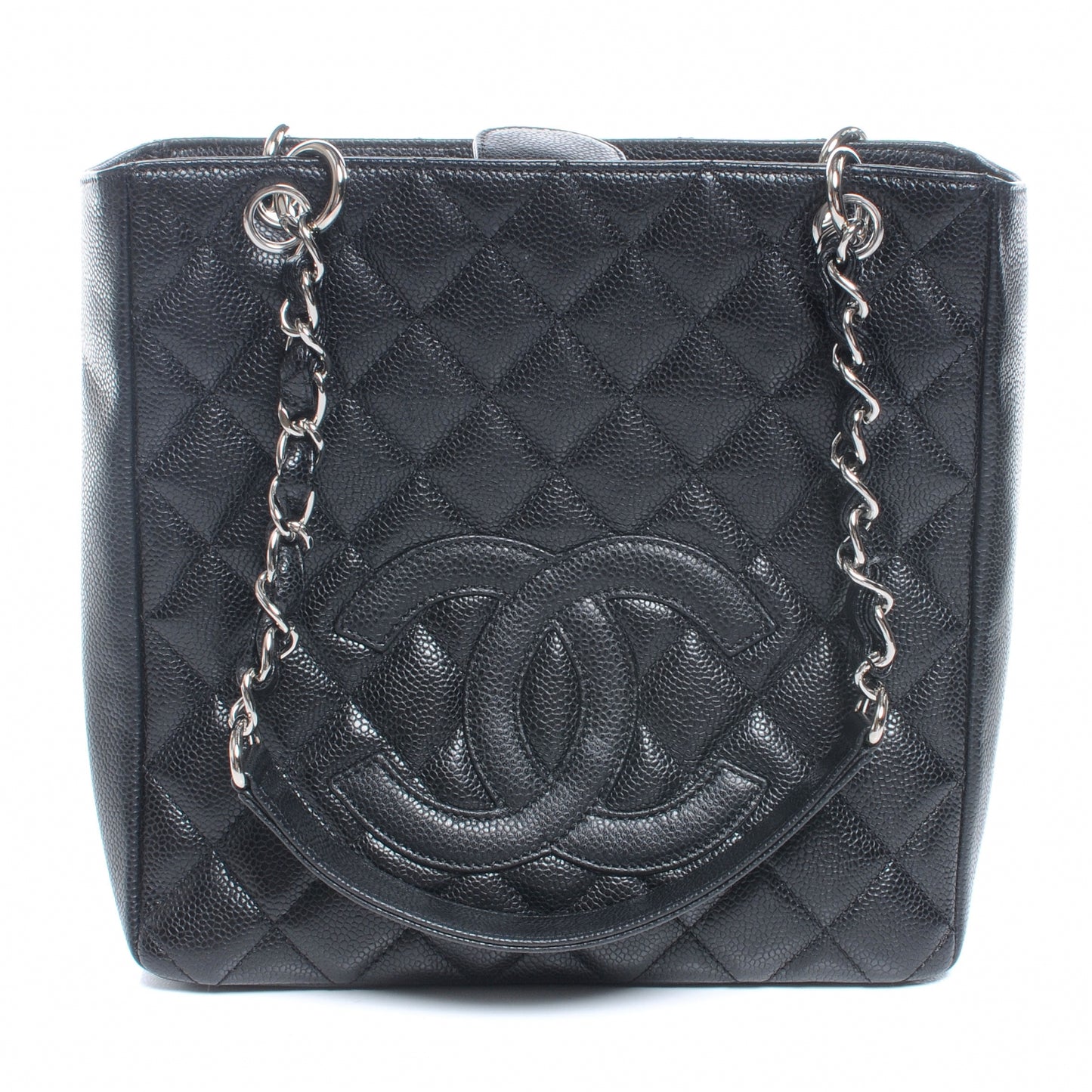 Caviar Petit Shopping Tote PST Black
