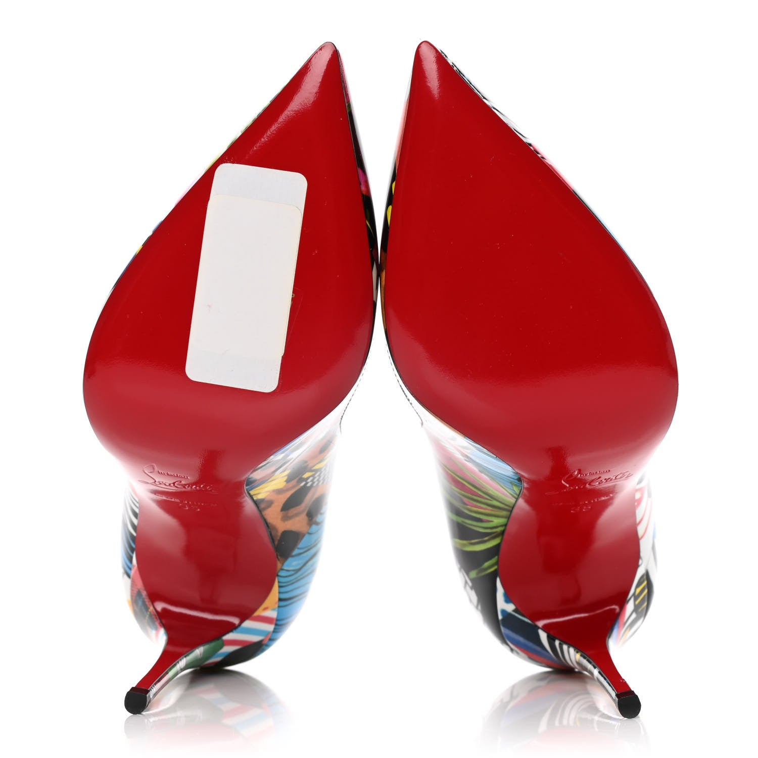 Christian Louboutin Patent Sapeur Hot Chick 100 Pumps 35 Multicolor 7 of 12