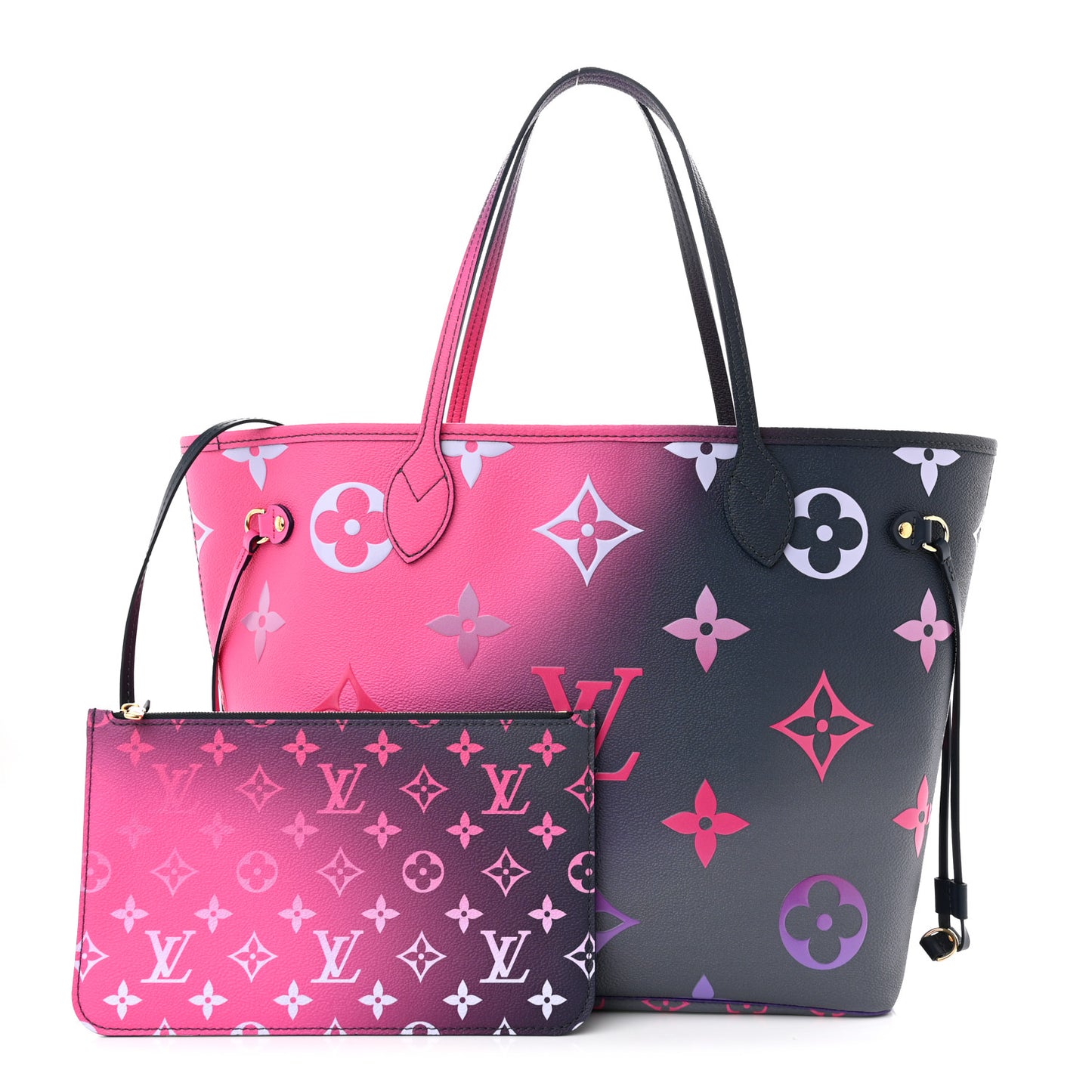 Monogram Giant Spring In The City Neverfull MM Midnight Fuchsia