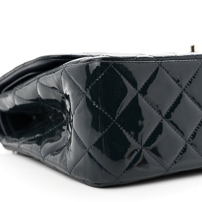 Chanel Patent Quilted Jumbo Double Flap Navy 9 of 12