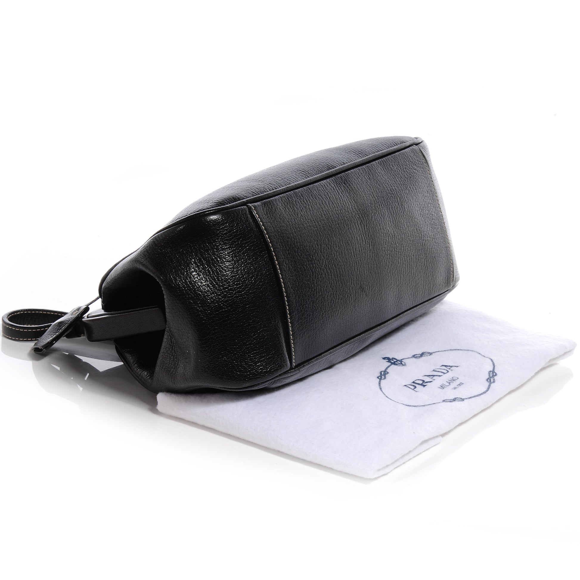 Prada Goatskin Cerniera Doctor Bag Black 4 of 8
