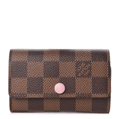 Louis Vuitton Damier Ebene Multicles 6 Key Holder Rose Ballerine 1 of 8