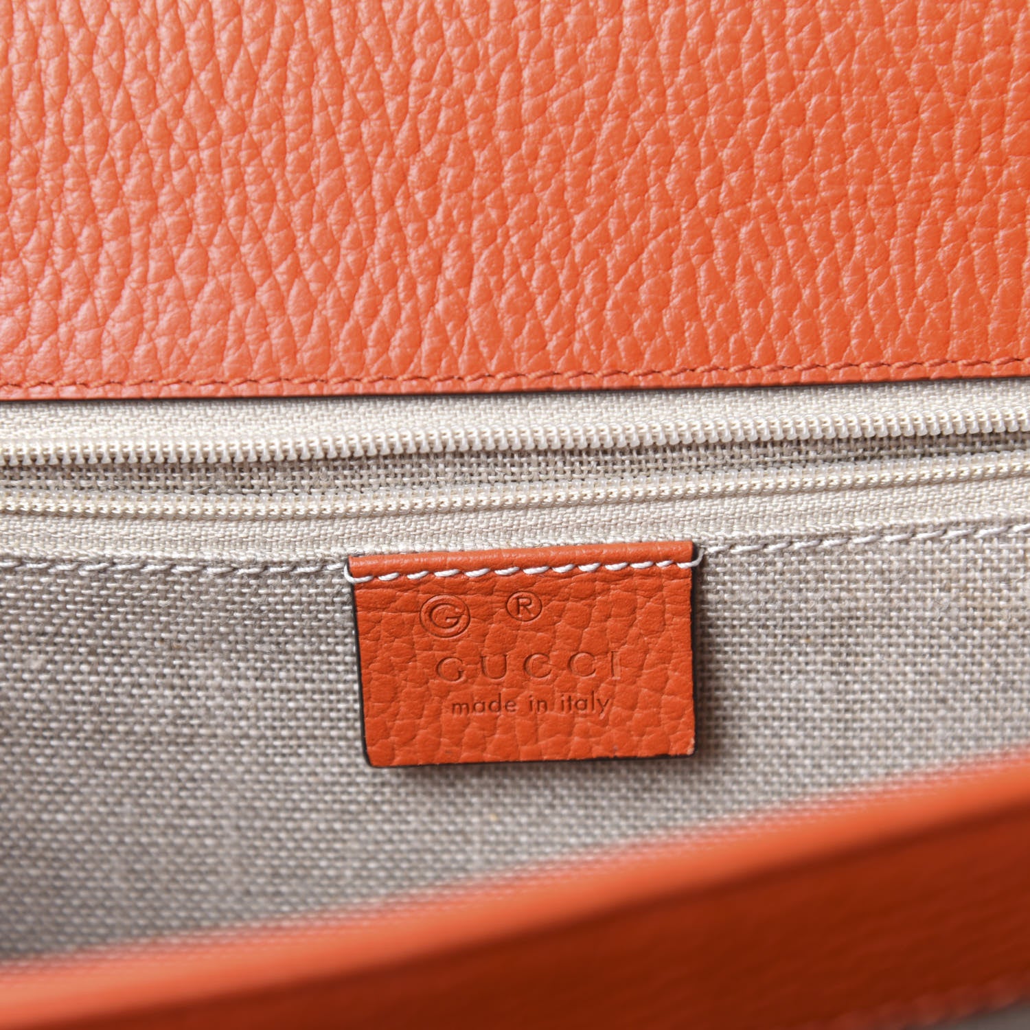 Gucci Dollar Calfskin Interlocking G Shoulder Bag Sun Orange 8 of 10