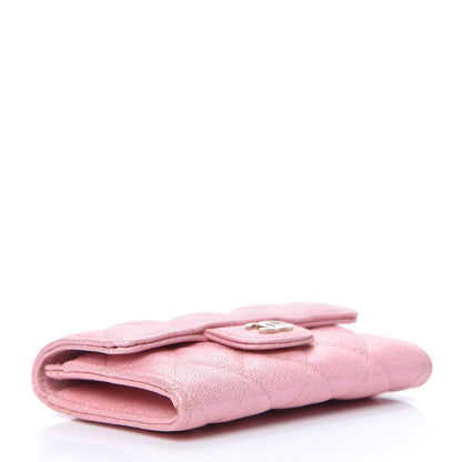Chanel Iridescent Caviar Quilted Flap Card Holder Rose Pink 4 of 8