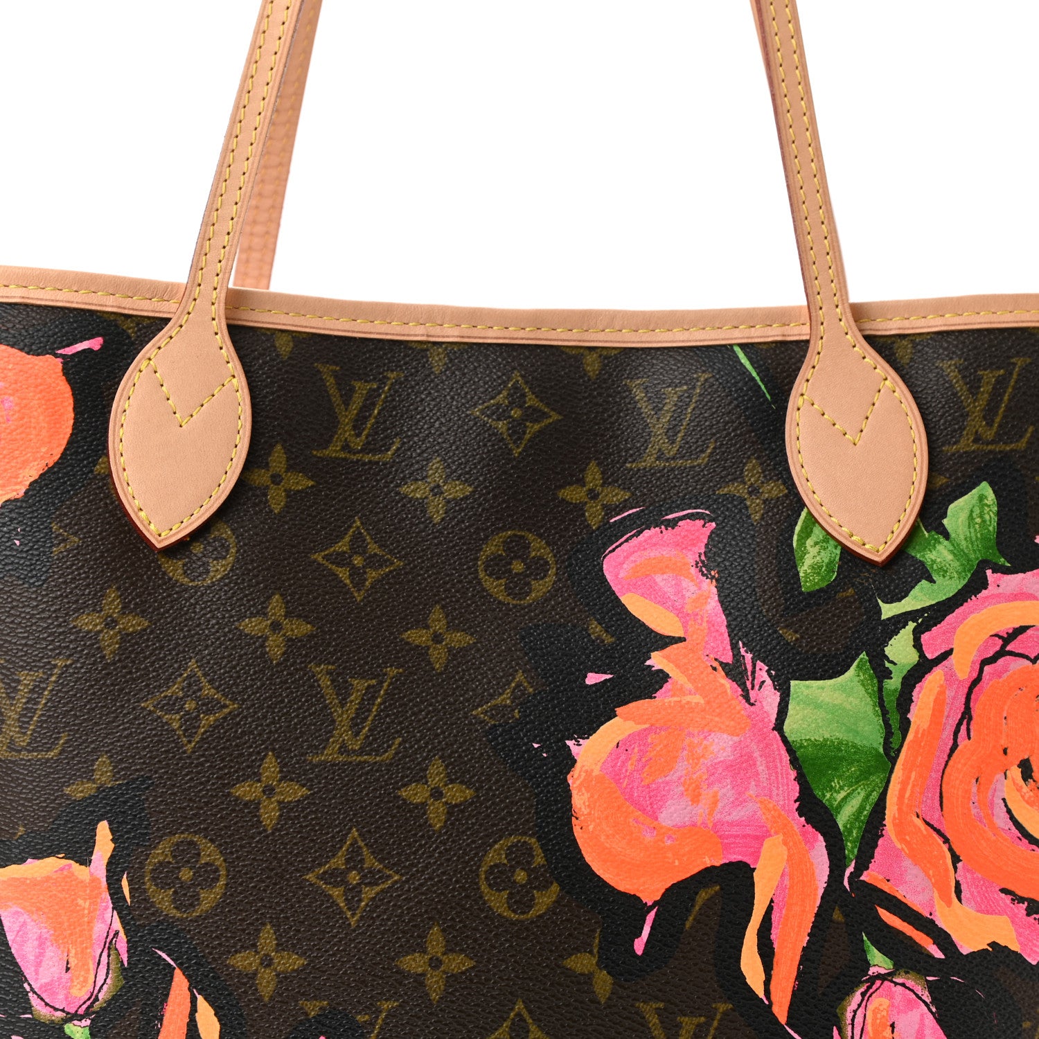 Louis Vuitton Monogram Roses Neverfull MM 17 of 21