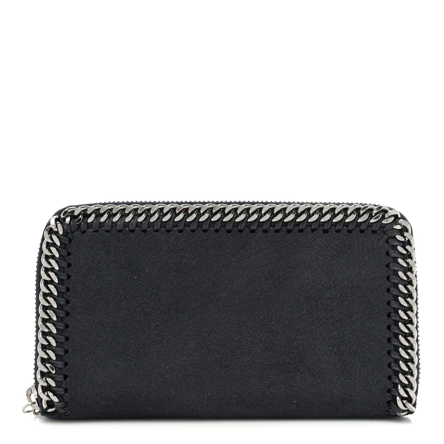 Stella McCartney Shaggy Deer Falabella Zip Around Wallet Navy 1 of 13