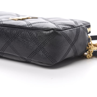 Saint Laurent Grained Lambskin Quilted Mini Becky Double Zip Bag Black 12 of 12