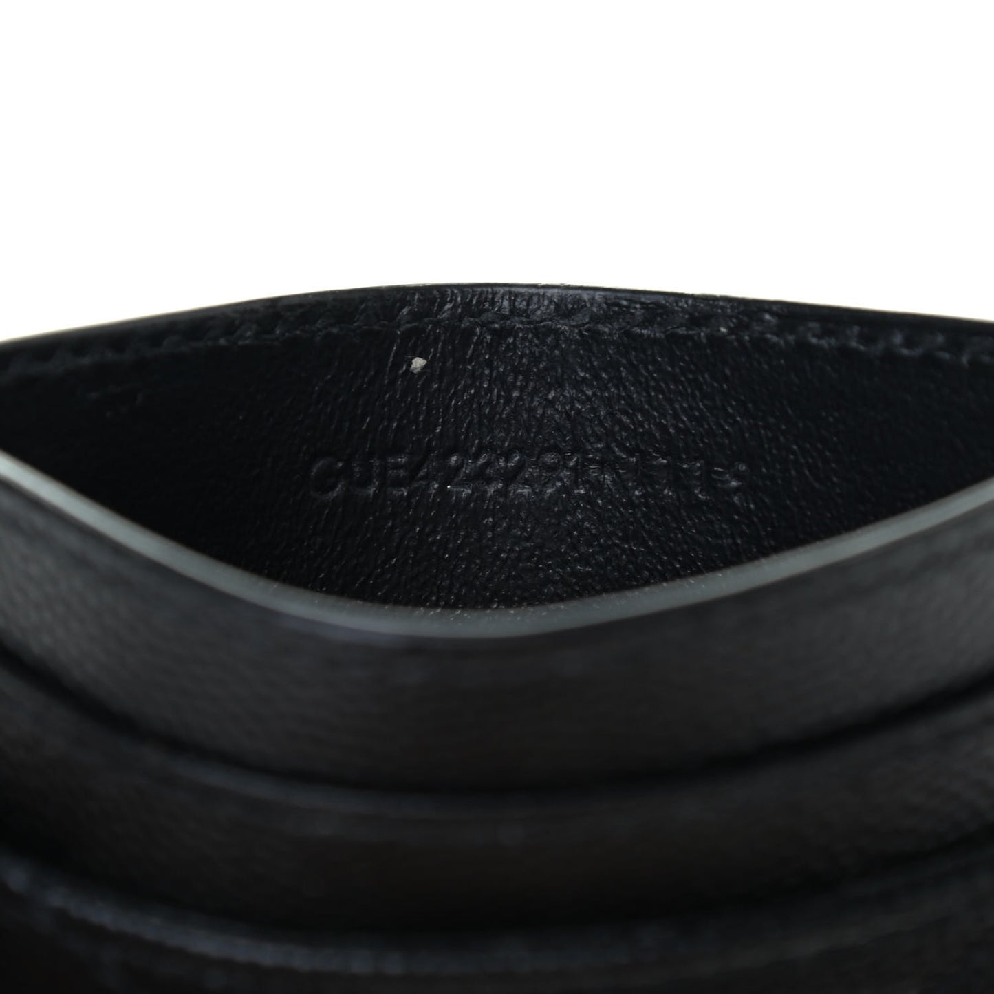 Grain De Poudre Matelasse Chevron Monogram Credit Card Case Black