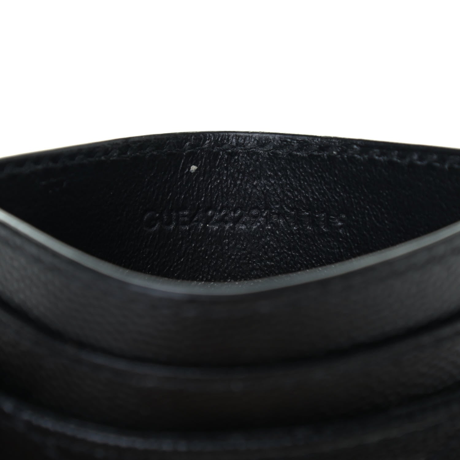 Saint Laurent Grain De Poudre Matelasse Chevron Monogram Credit Card Case Black 6 of 8