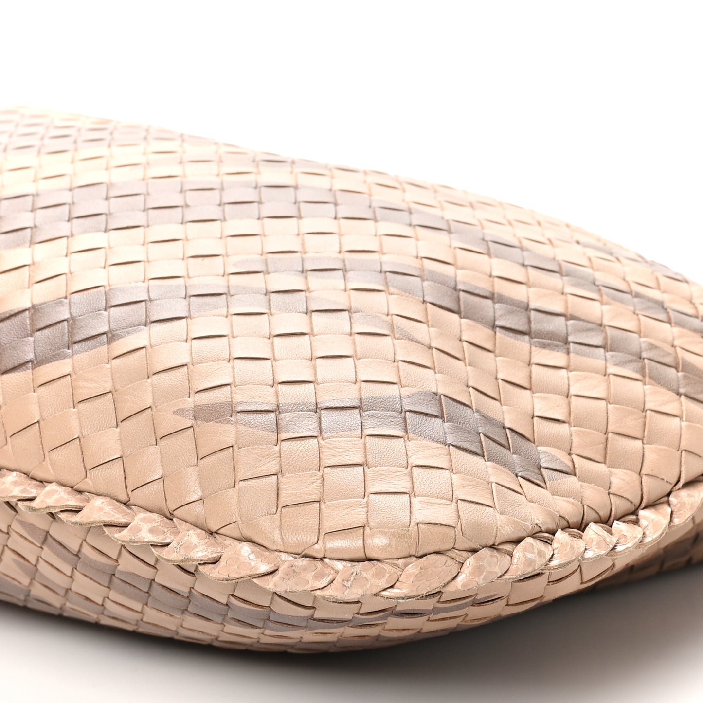 Nappa Snakeskin Intrecciato Large Veneta Tiger Print Hobo Maple