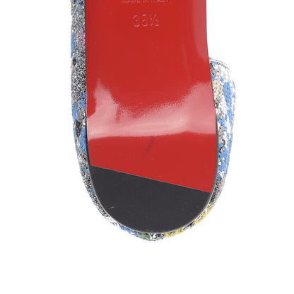 Christian Louboutin Paillette Splash Iriza Flats 38.5 Silver Multicolor 9 of 10