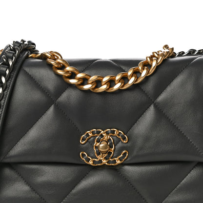 Chanel Lambskin Quilted Medium Chanel 19 Flap Dark Grey 8 of 11