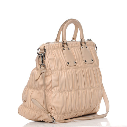 Prada Nappa Gaufre Tote Ecru 3 of 8