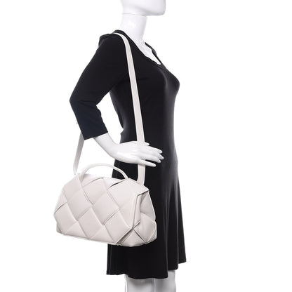 Bottega Veneta Nappa Intreccio Padded Top Handle Shoulder Bag White 2 of 10