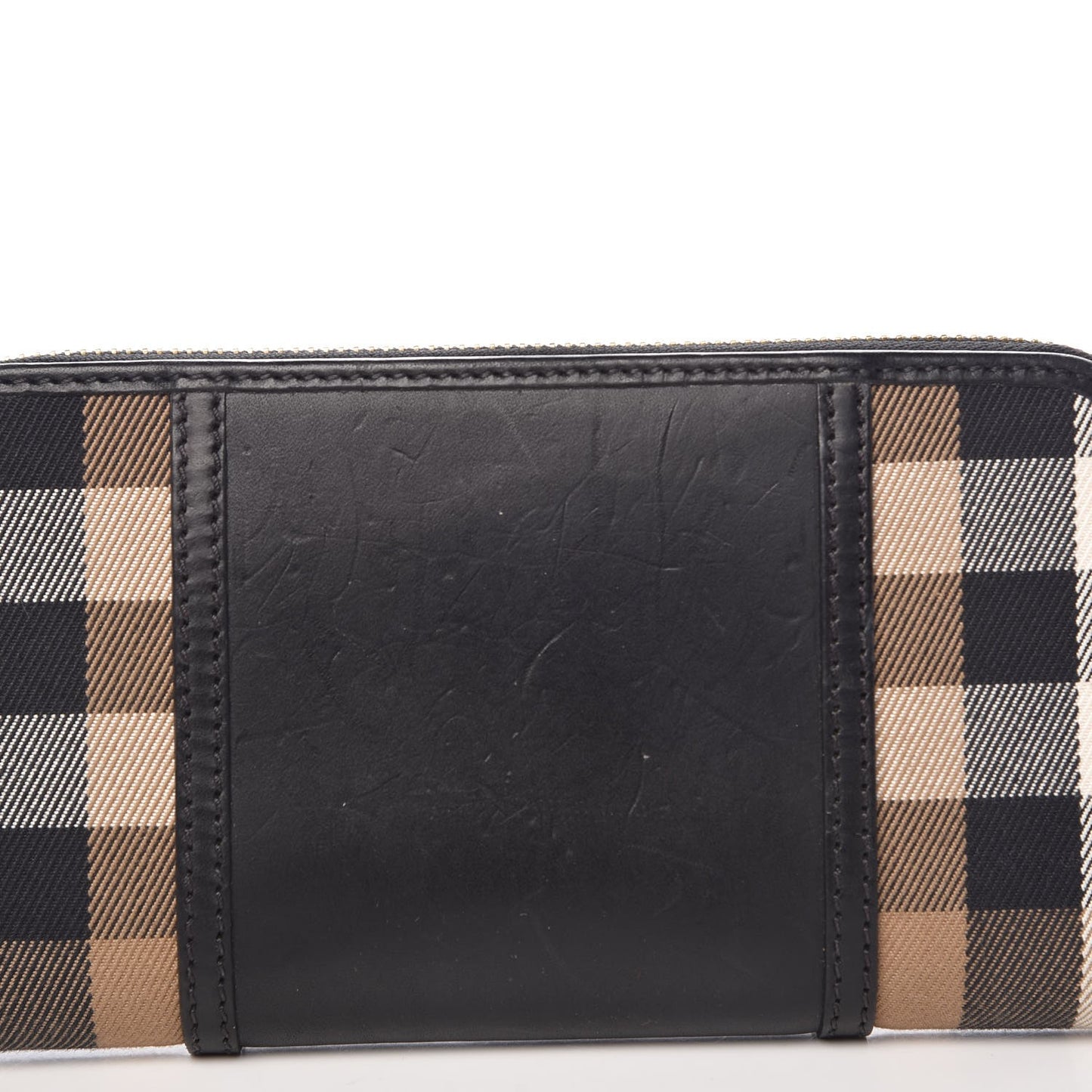 House Check Large Sartorial Ziggy Zip Around Wallet Black