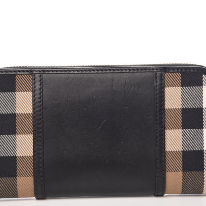 Burberry House Check Large Sartorial Ziggy Zip Around Wallet Black 8 of 10