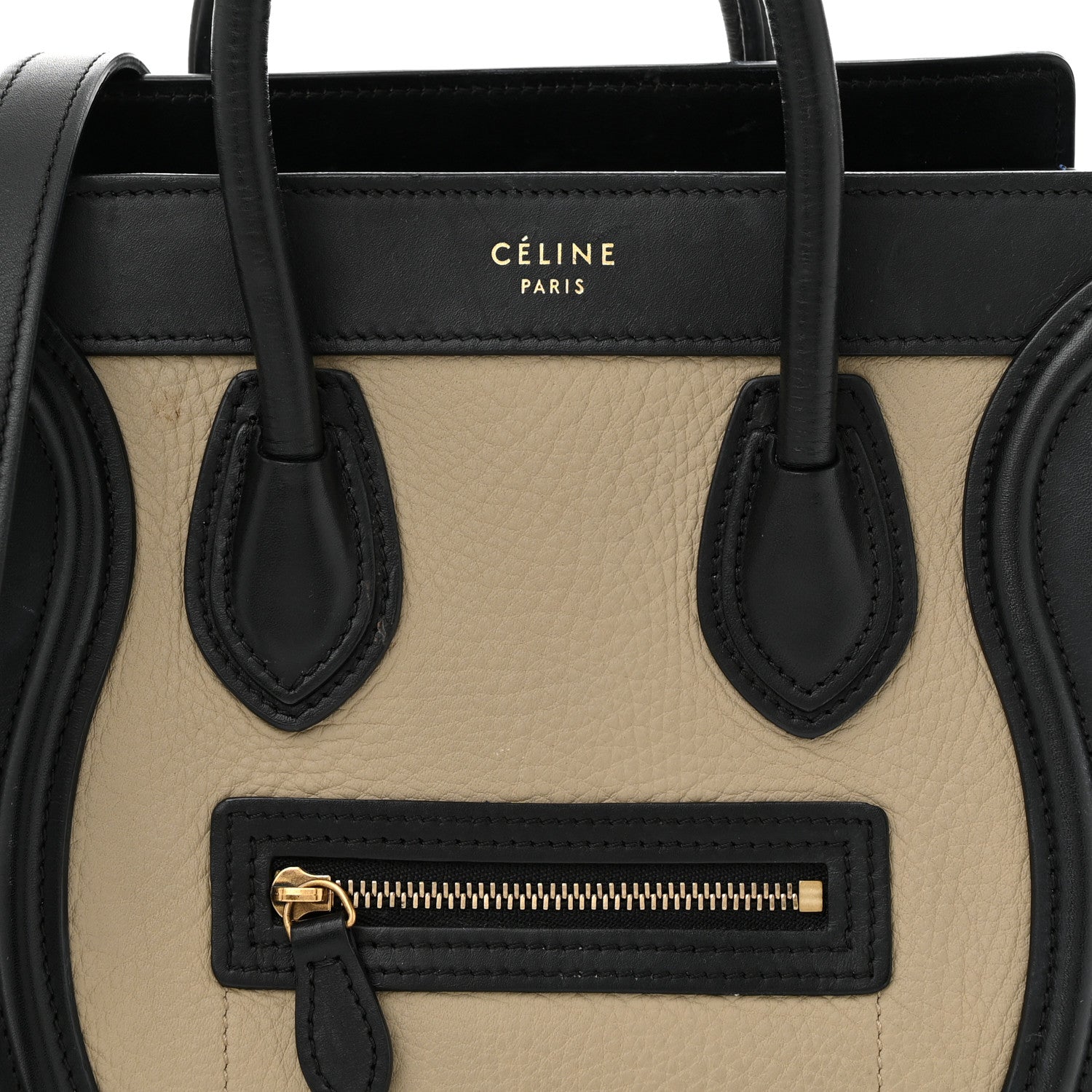 Celine Bullhide Calfskin Nano Tri-Color Luggage Light Taupe 7 of 12