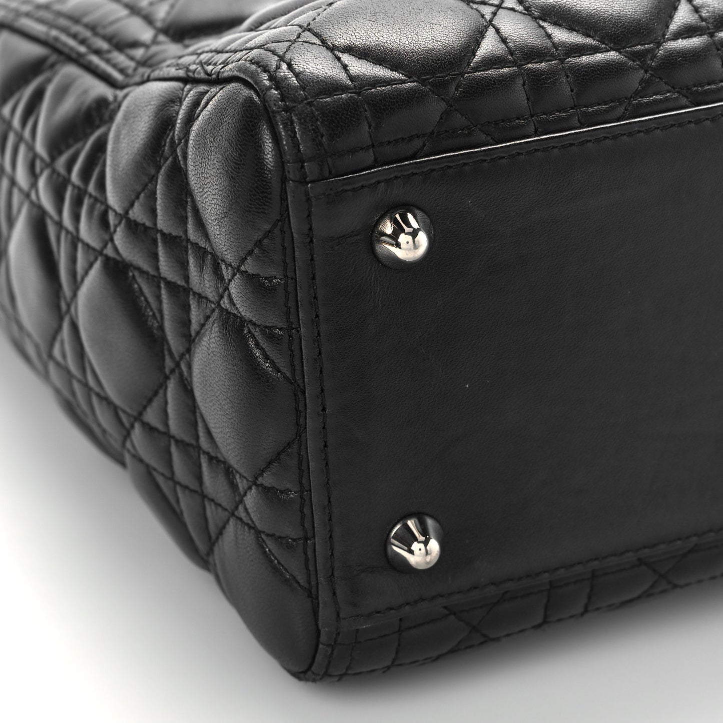 Lambskin Cannage Large Lady Dior Black