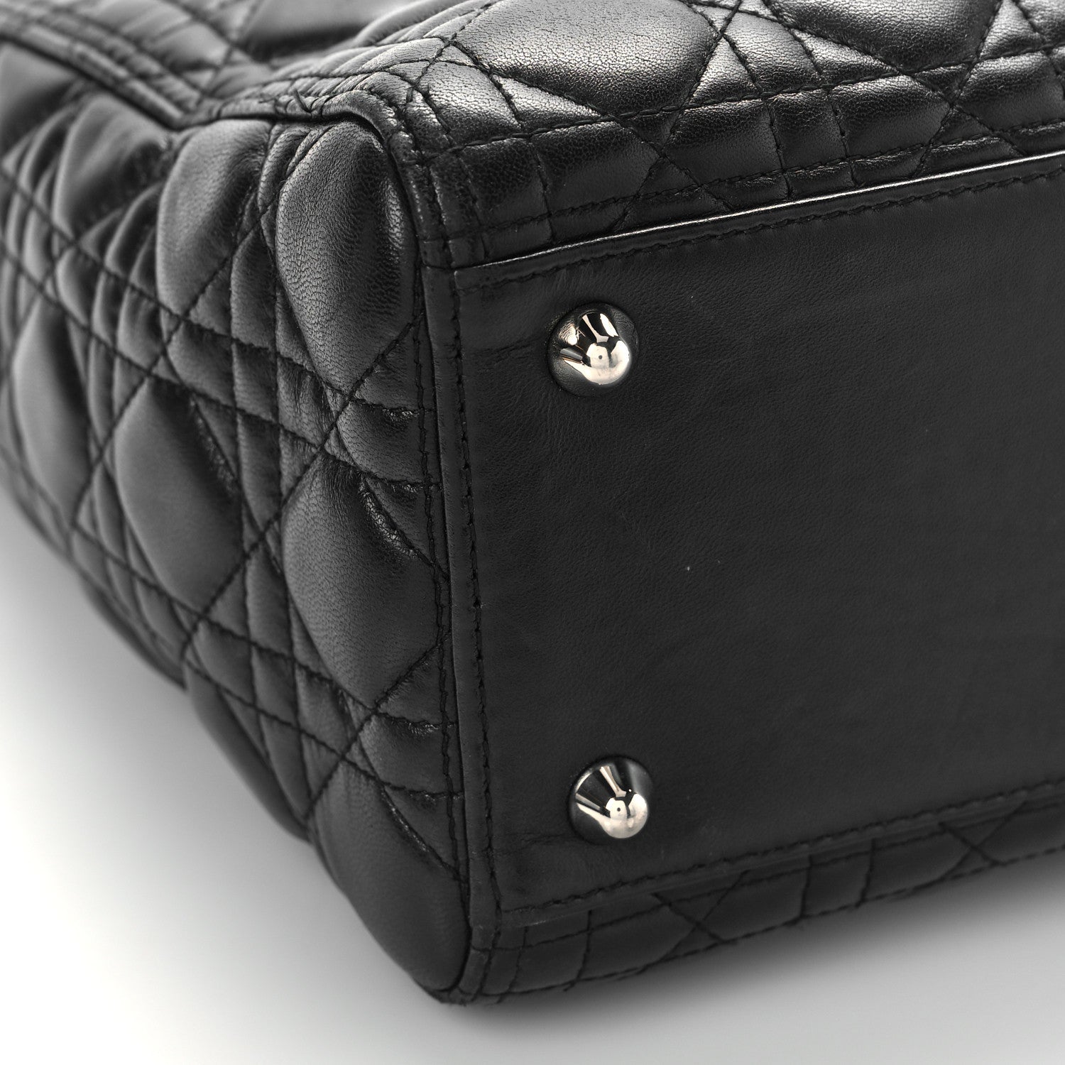 Christian Dior Lambskin Cannage Large Lady Dior Black 6 of 9