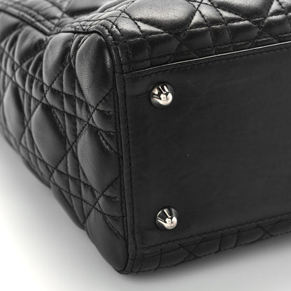 Christian Dior Lambskin Cannage Large Lady Dior Black 6 of 9