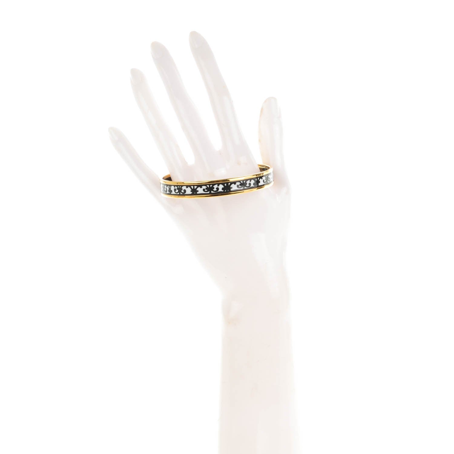 Hermes Enamel Printed Narrow Balcons Du Guadalquivir Bracelet 70 2 of 5